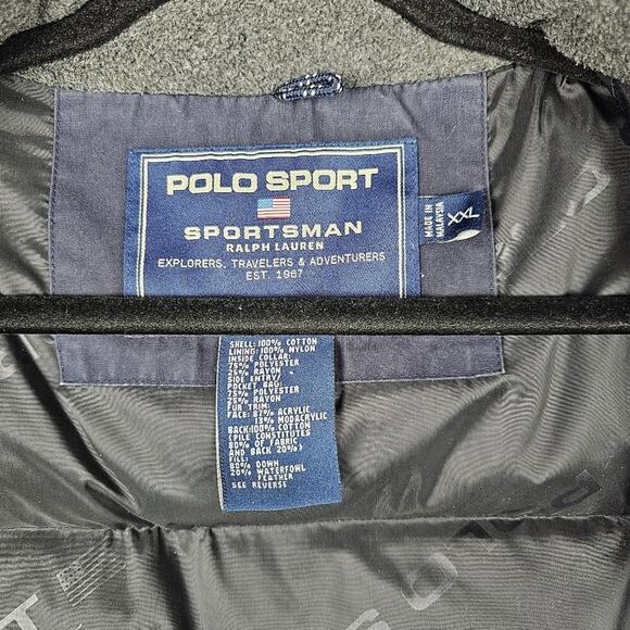 VTG Polo Sport Down Puffer Jacket Mens XXL Utility Chore Canvas Outdoor Gorpcore - Picture 3 of 11
